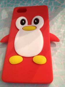 My first ever penguin gift.... this special (and red) iPhone case.