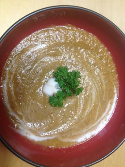 vegan mushroom carrot bisque