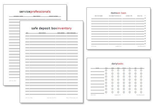 Home Management Notebook Printables at lifeyourway.net