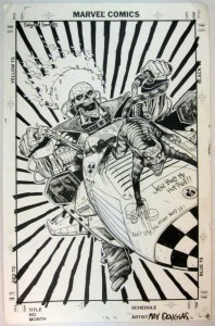 UNPUBLISHED GHOST RIDER 2099 COVER ART FROM 1995