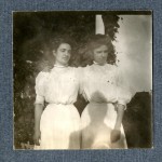 The matching dresses- Ruth and Elsie