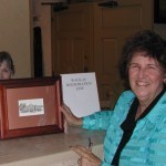 Barb receiving prize for best historical photo from Arizona Centennial Conference