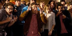 WILD PARTY: The festivities take a turn at James Franco's house.