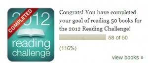 That's right - I really read 58 books.