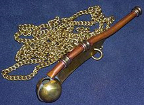 Each 1-MC message begins with a specific call from a boatswain's pipe to get the crew's attention.
