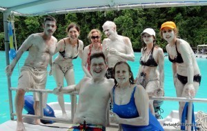 Enjoying the mud at Milky Way, Rock Islands, Palau