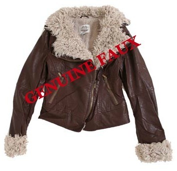 faux leather jacket button