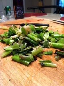 chopped leeks