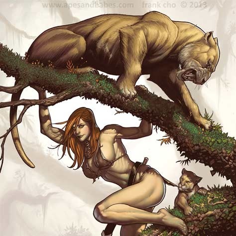 Frank Cho Jungle Queen sketchbook cover