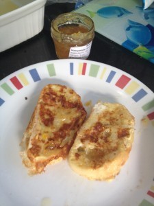 French toast with marmalade