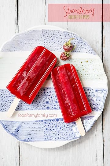 Strawberry Green Tea Pops via FoodforMyFamily.com