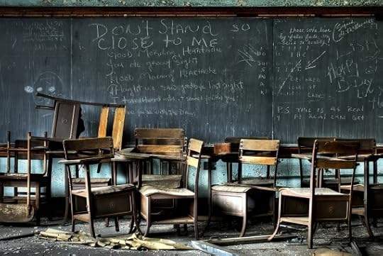 Chalkboard and classroom