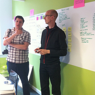 Finishing up a great day of project planning with Bobbie and Phil