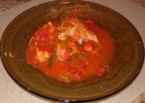 Poached Catfish New Orleans style