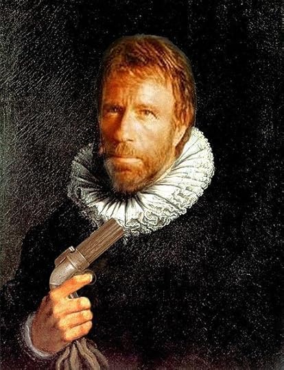 chucknorrisinancientgunmanpainting691041