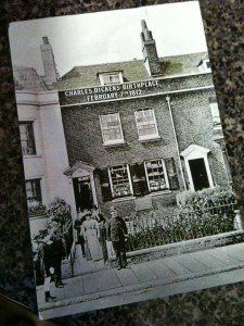 Postcard of Charles Dickens birthplace