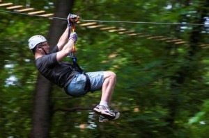 Zipping through the trees