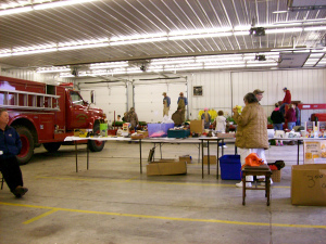 Vendors in Cisne Fire Station.