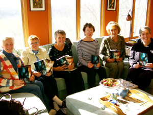 Book Club Fun! And they all bought copies of RIVER'S EDGE! Thank you!