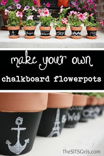 chalkboard flower pots