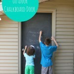 DIY Outdoor Chalkboard Door