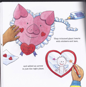 A page from The Night Before Valentine's Day