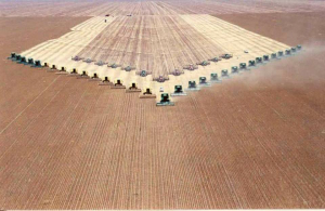 Brazil combine harvester ballet