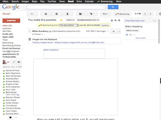 Great email subject - bummer of an inside