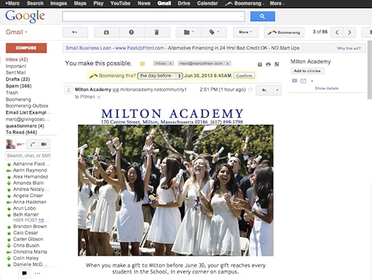 Inside image of a GREAT email subject line for a fundraising email!