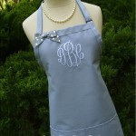 gray apron