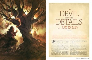 Devil Is in the Details spread for Answers magazine