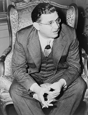 David O. Selznick, three-quarter length portra...