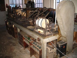 The plant processing equipment Edison used in his West Orange Chemistry Lab to facilitate the extraction of latex rubber from his goldenrod and other candidate plants.