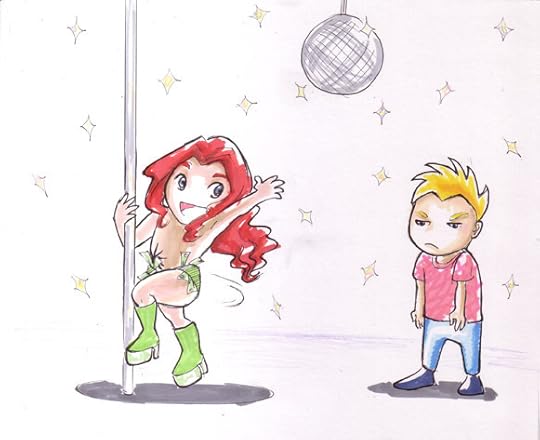 Triple A works the pole in celebration of Pawn Takes Rook #2!