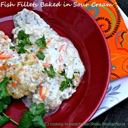 Fish Fillets baked in Sour Cream