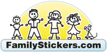 Family Stickers, Family Car Stickers, Family Decals, Family Car Decals