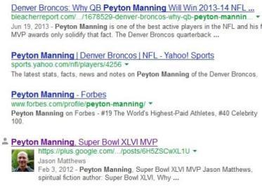 Peyton Manning Google Plus