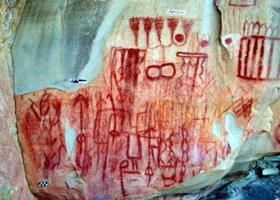 5000 CAVE PAINTINGS OF HUMANS, ANIMALS, AND "STUFF" FOUND IN MEXICO