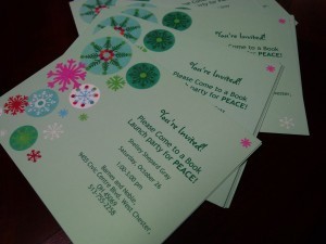Peace booklaunch party invitation