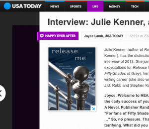 USA Today Interviews J. Kenner