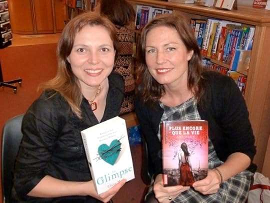 Claire Merle + Me at WH Smith, Paris