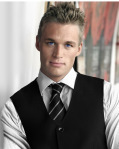Young good looking businessman with copy space