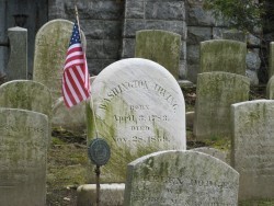 Washington Irving's grave at Sleepy Hollow Cemetery