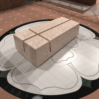 The proposed design for the tomb of Richard III in Leicester Cathedral. By permission of architects van Heyningen and Haward.
