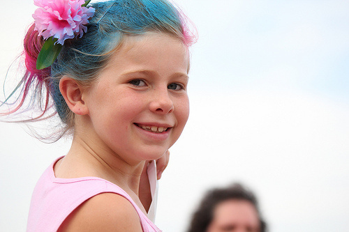 Girl with blue hair by lindseygee via Flickr