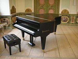 Image of a Bösendorfer piano, taken in the Gut...