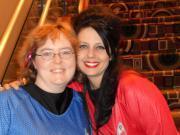 Grace Bridges and Diane Graham in Star Trek uniforms. :)