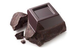 square of dark chocolate