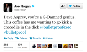 screen shot of a tweet from Joe Rogan