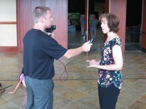 Dr. Georgia Purdom (pictured being interviewed by Eric Hovind)